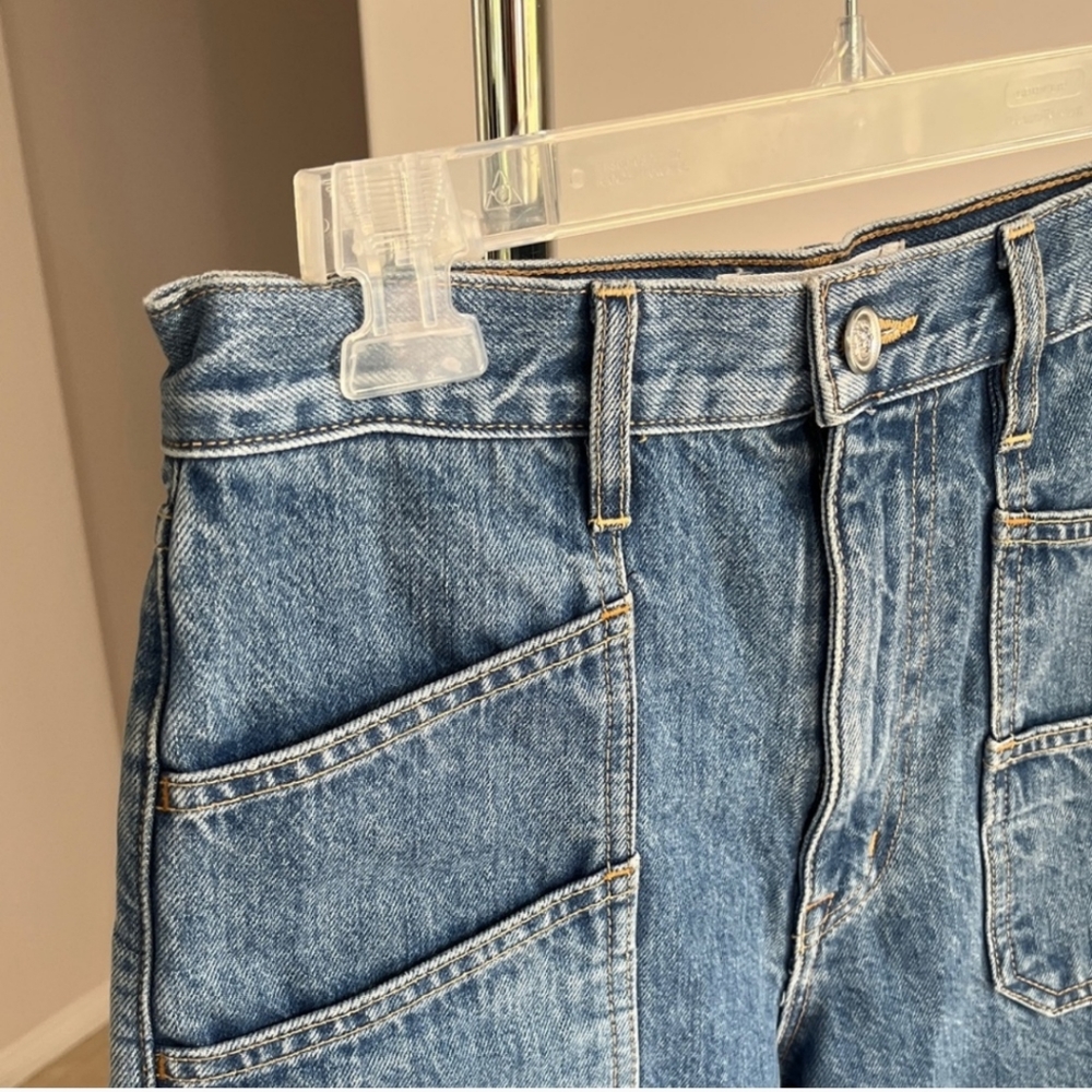 SLVRLAKE - Savior Denim Jeans Size 27 Blue Medium Wash Cargo Pants Retail $329 - Picture 7 of 16